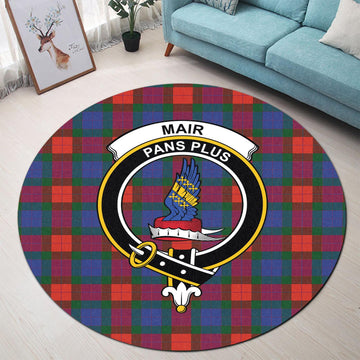 Mar Tartan Round Rug with Family Crest - Tartan Vibes Clothing