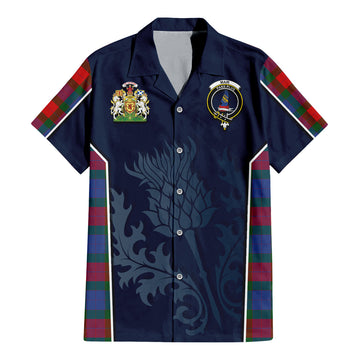 Mar Tartan Hawaiian Shirt with Family Crest and Scottish Thistle Vibes Sport Style - Tartan Vibes Clothing