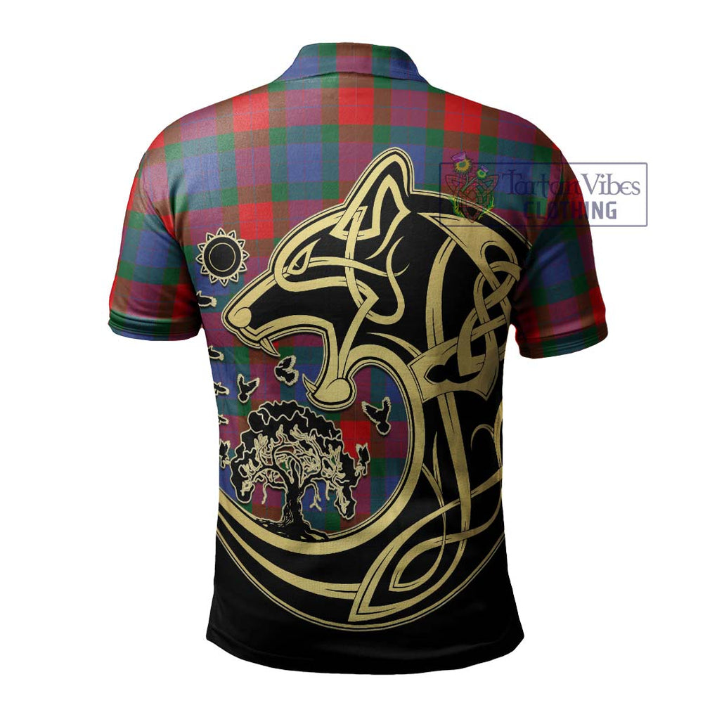 Mar Tartan Polo Shirt with Family Crest Celtic Wolf Style - Tartan Vibes Clothing