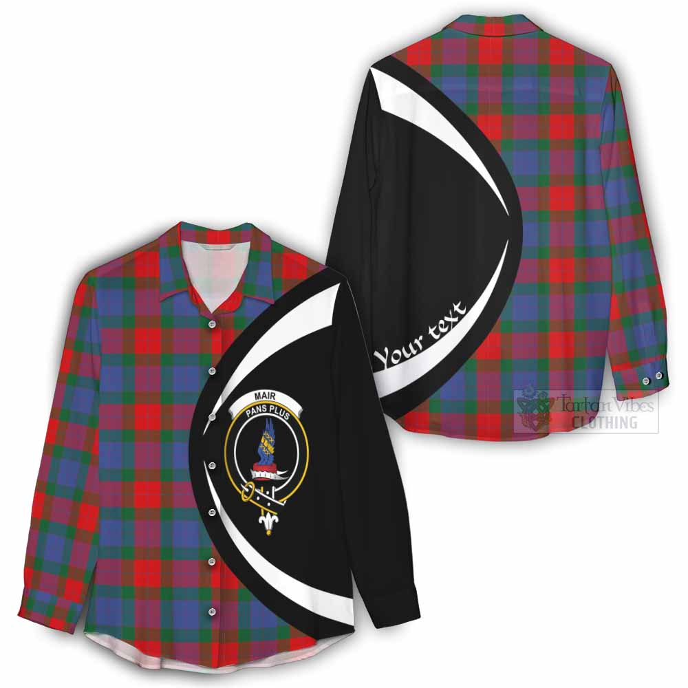 Mar Tartan Women's Casual Shirt with Family Crest Circle Style - Tartan Vibes Clothing