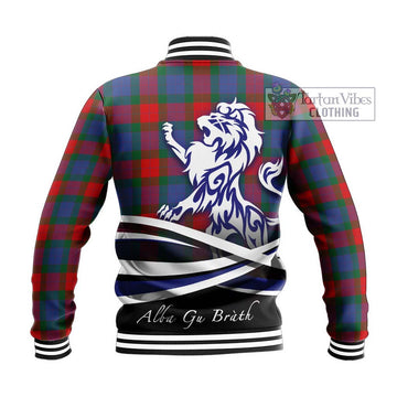 Mar Tartan Baseball Jacket with Alba Gu Brath Regal Lion Emblem - Tartan Vibes Clothing