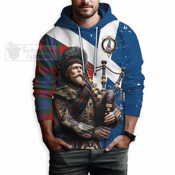 Mar Tartan Hoodie with Family Crest Scottish Bagpiper Vibes - Tartan Vibes Clothing