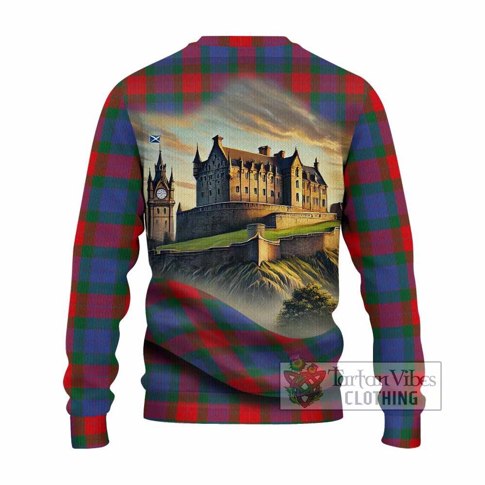 Mar Tartan Family Crest Knitted Sweater with Scottish Ancient Castle Style - Tartan Vibes Clothing