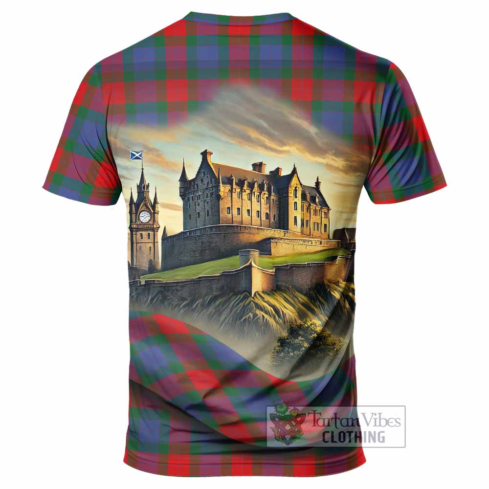 Mar Tartan Family Crest T-Shirt with Scottish Ancient Castle Style - Tartan Vibes Clothing