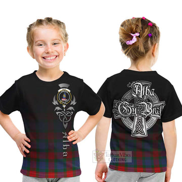 Mar Tartan Kid T-Shirt Featuring Alba Gu Brath Family Crest Celtic Inspired - Tartan Vibes Clothing