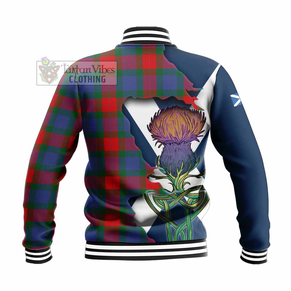 Mar Tartan Family Crest Baseball Jacket Scottish Thistle Celtic Inspired - Tartan Vibes Clothing