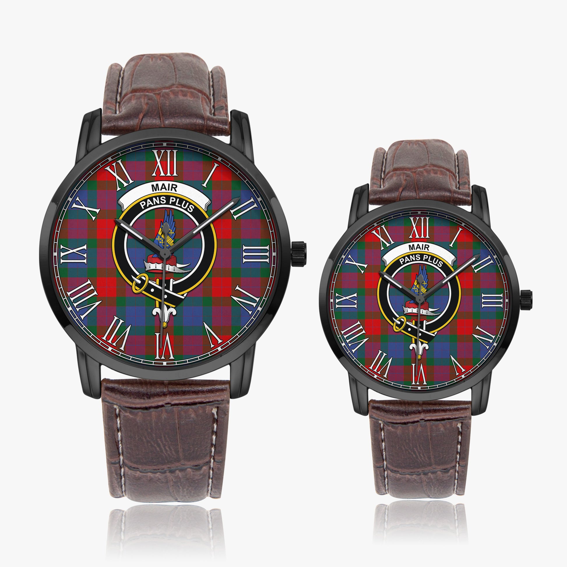 Mar Tartan Family Crest Leather Strap Quartz Watch - Tartan Vibes Clothing