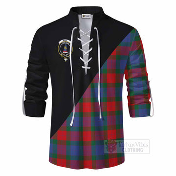 Mar Tartan Ghillie Kilt Shirt with Family Crest and Military Logo Style - Tartan Vibes Clothing