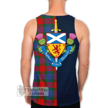 Mar Tartan Men's Tank Top Alba with Scottish Lion Royal Arm Half Style - Tartan Vibes Clothing