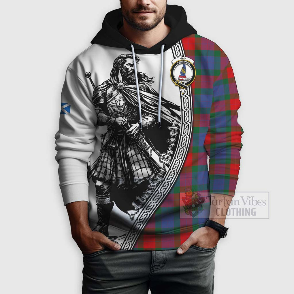 Mar Tartan Clan Crest Hoodie with Highlander Warrior Celtic Style - Tartan Vibes Clothing