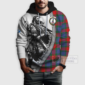 Mar Tartan Clan Crest Hoodie with Highlander Warrior Celtic Style - Tartan Vibes Clothing