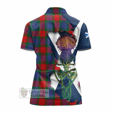 Mar Tartan Family Crest Women's Polo Shirt Scottish Thistle Celtic Inspired - Tartan Vibes Clothing
