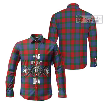 Mar Tartan Long Sleeve Button Shirt with Family Crest DNA In Me Style Men's Shirt - Tartanvibesclothing Shop