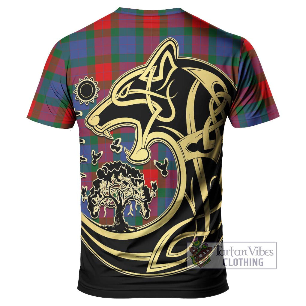 Mar Tartan T-Shirt with Family Crest Celtic Wolf Style - Tartan Vibes Clothing