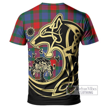 Mar Tartan T-Shirt with Family Crest Celtic Wolf Style - Tartan Vibes Clothing