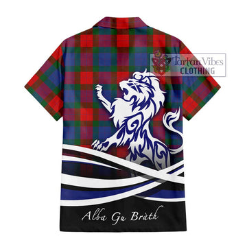 Mar Tartan Hawaiian Shirt with Alba Gu Brath Regal Lion Emblem - Tartan Vibes Clothing