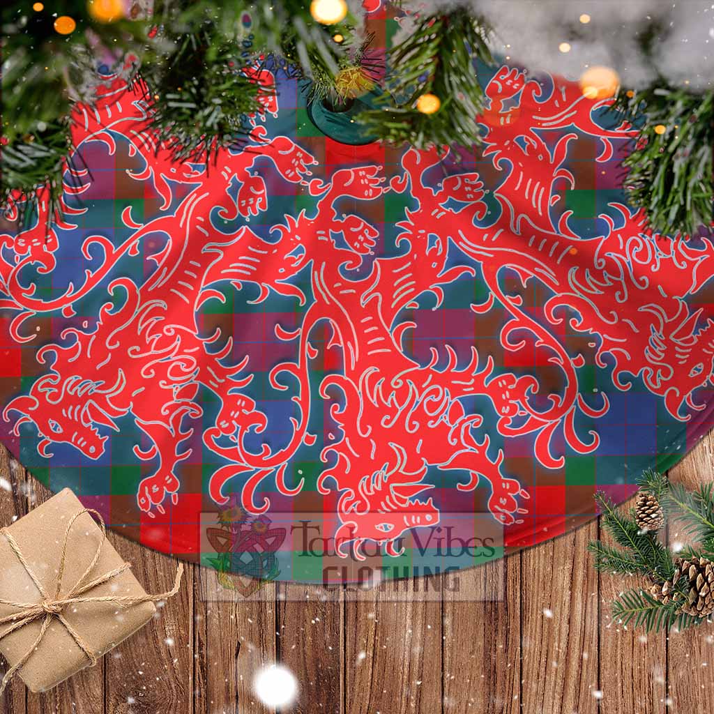 Mar Tartan Christmas Tree Skirt Lion Rampant Style - Tartan Vibes Clothing