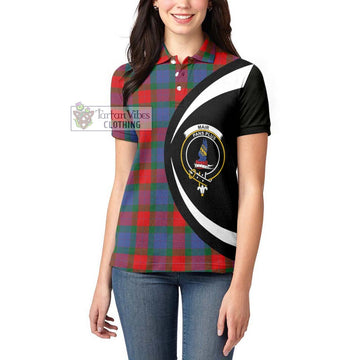 Mar Tartan Women's Polo Shirt with Family Crest Circle Style - Tartan Vibes Clothing