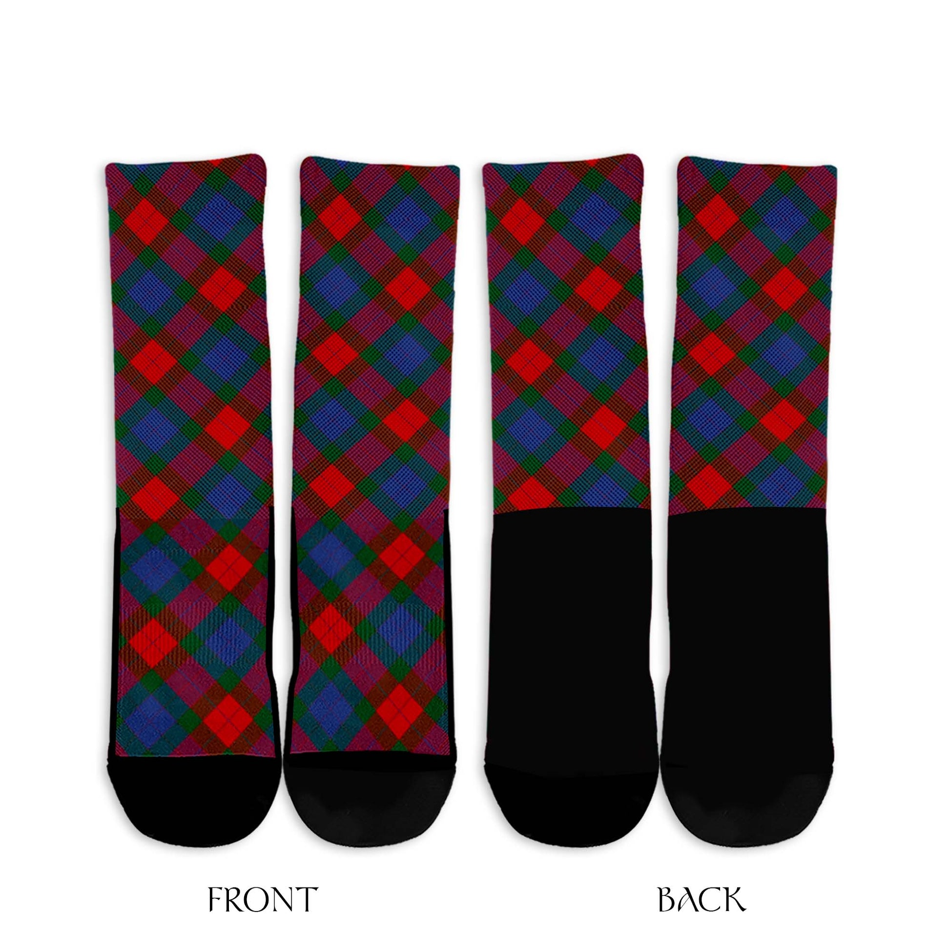 Mar Tartan Crew Socks Cross Style - Tartan Vibes Clothing