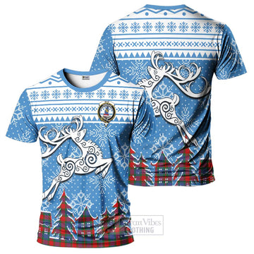 Mar Clan Christmas T-Shirt Celtic Reindeer Style - Tartan Vibes Clothing