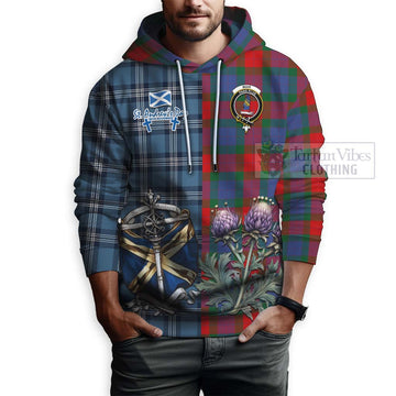 Mar Tartan Hoodie Happy St. Andrew's Day Half Tartan Style - Tartan Vibes Clothing