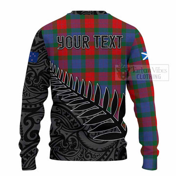 Mar Crest Tartan Knitted Sweater with New Zealand Silver Fern Half Style - Tartan Vibes Clothing