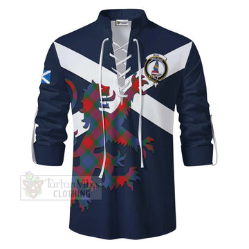 Mar Tartan Lion Rampant Ghillie Kilt Shirt Proudly Display Your Heritage with Alba Gu Brath and Clan Name - Tartan Vibes Clothing
