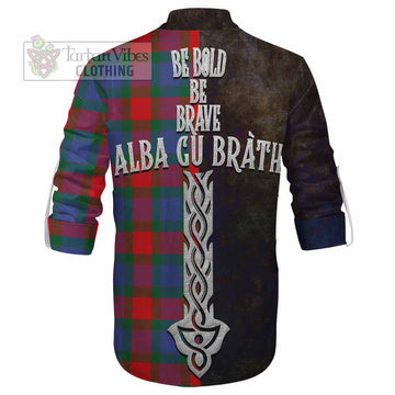 Mar Tartan Family Crest Ghillie Kilt Shirt Alba Gu Brath Be Brave Lion Ancient Style - Tartan Vibes Clothing