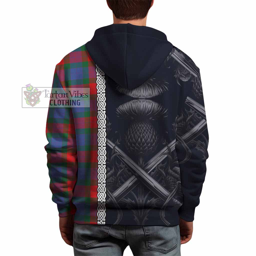 Mar Tartan Hoodie with Family Crest Cross Sword Thistle Celtic Vibes - Tartan Vibes Clothing