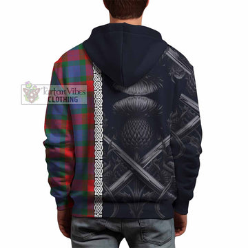 Mar Tartan Hoodie with Family Crest Cross Sword Thistle Celtic Vibes - Tartan Vibes Clothing
