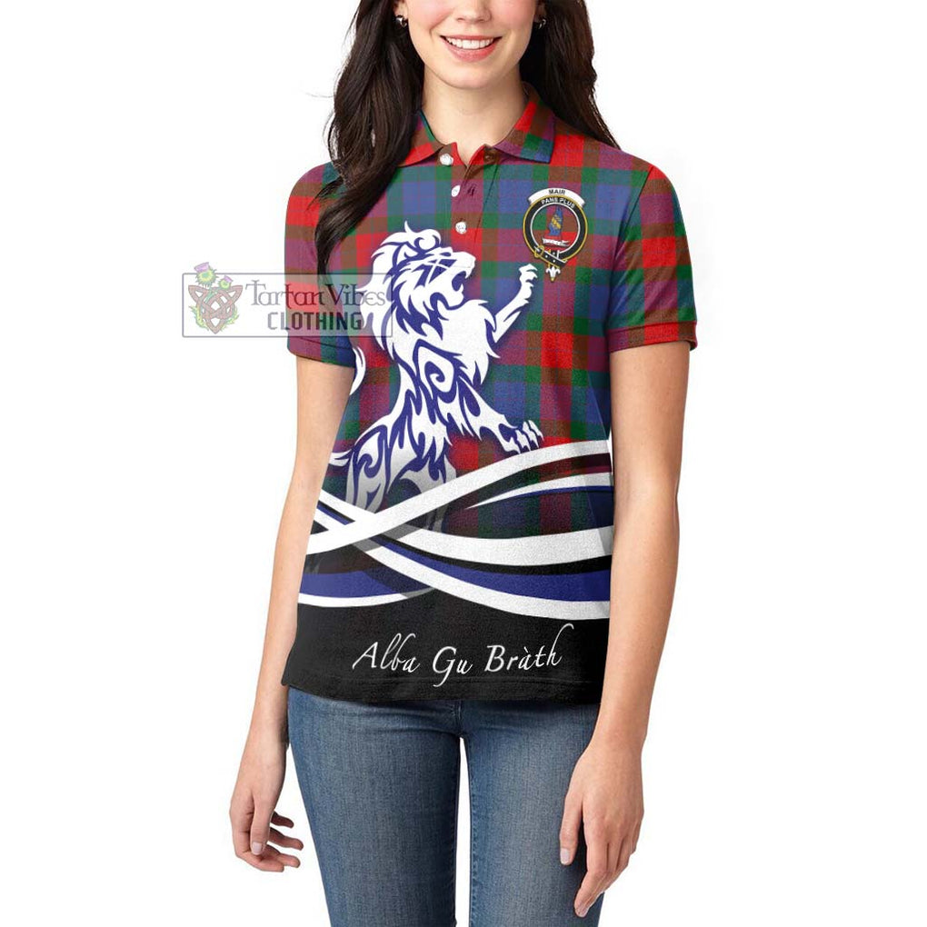 Mar Tartan Women's Polo Shirt with Alba Gu Brath Regal Lion Emblem - Tartan Vibes Clothing
