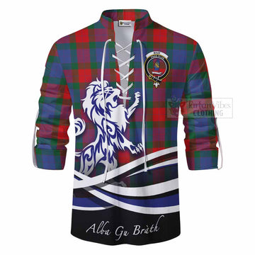 Mar Tartan Ghillie Kilt Shirt with Alba Gu Brath Regal Lion Emblem - Tartan Vibes Clothing