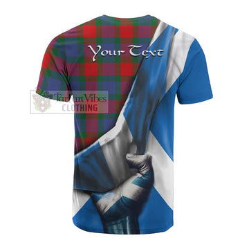 Mar Tartan Cotton T-shirt with Family Crest Scotland Patriotic Style - Tartan Vibes Clothing