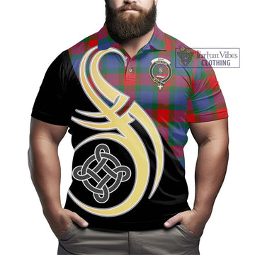 Mar Tartan Polo Shirt with Family Crest and Celtic Symbol Style - Tartan Vibes Clothing