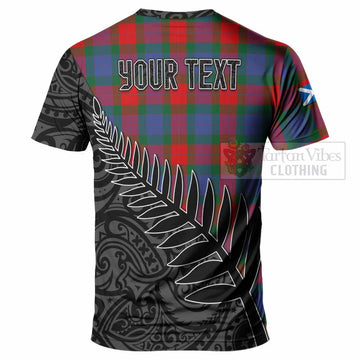 Mar Crest Tartan T-Shirt with New Zealand Silver Fern Half Style - Tartan Vibes Clothing