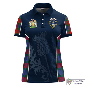 Mar Tartan Women's Polo Shirt with Family Crest and Scottish Thistle Vibes Sport Style - Tartan Vibes Clothing