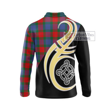 Mar Tartan Long Sleeve Polo Shirt with Family Crest and Celtic Symbol Style - Tartan Vibes Clothing