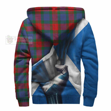 Mar Tartan Sherpa Hoodie with Family Crest Scotland Patriotic Style - Tartan Vibes Clothing