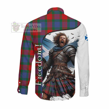 Tartan Vibes Clothing Mar Crest Tartan Long Sleeve Button Shirt Inspired by the Freedom of Scottish Warrior