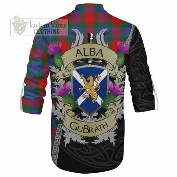 Mar Tartan Family Crest Ghillie Kilt Shirt Lion Rampant Royal Thistle Shield Celtic Inspired - Tartan Vibes Clothing