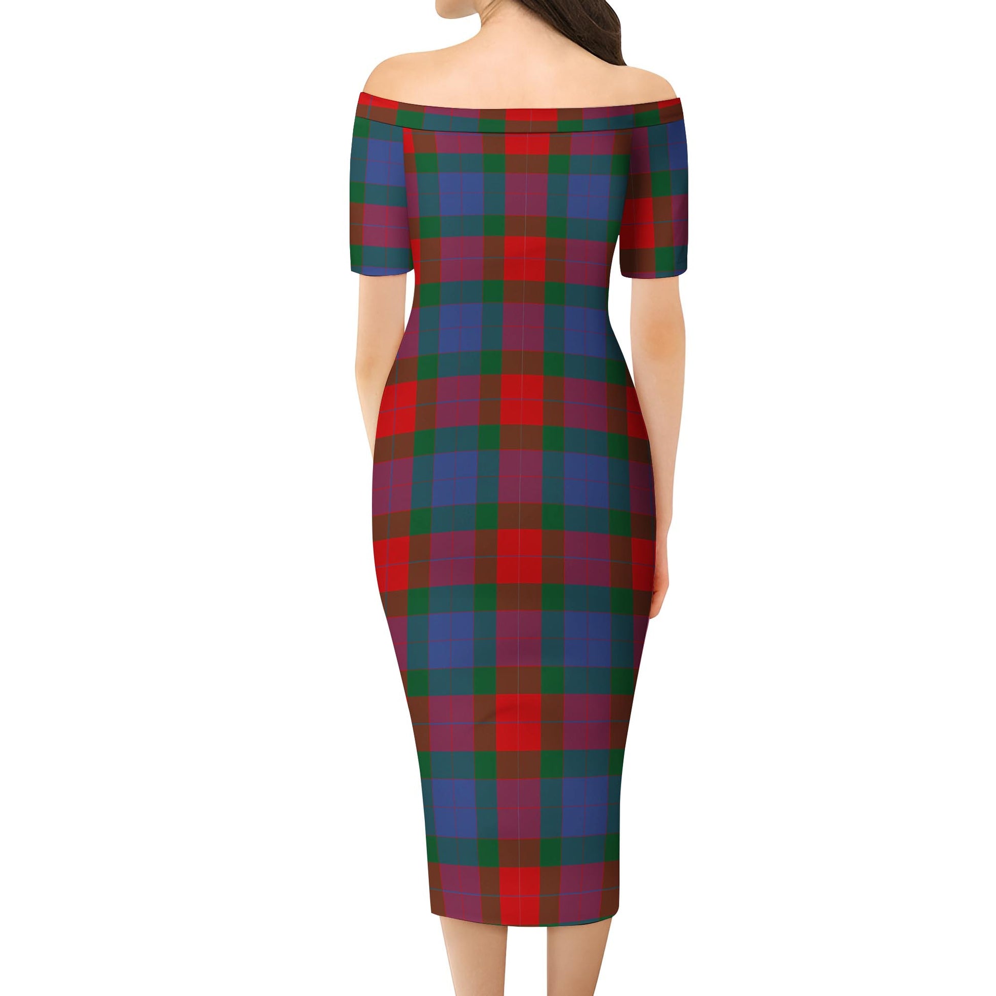 Mar Tartan Off Shoulder Lady Dress - Tartan Vibes Clothing