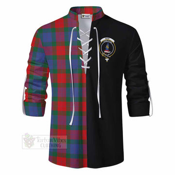 Mar Tartan Ghillie Kilt Shirt with Family Crest and Half Of Me Style - Tartan Vibes Clothing