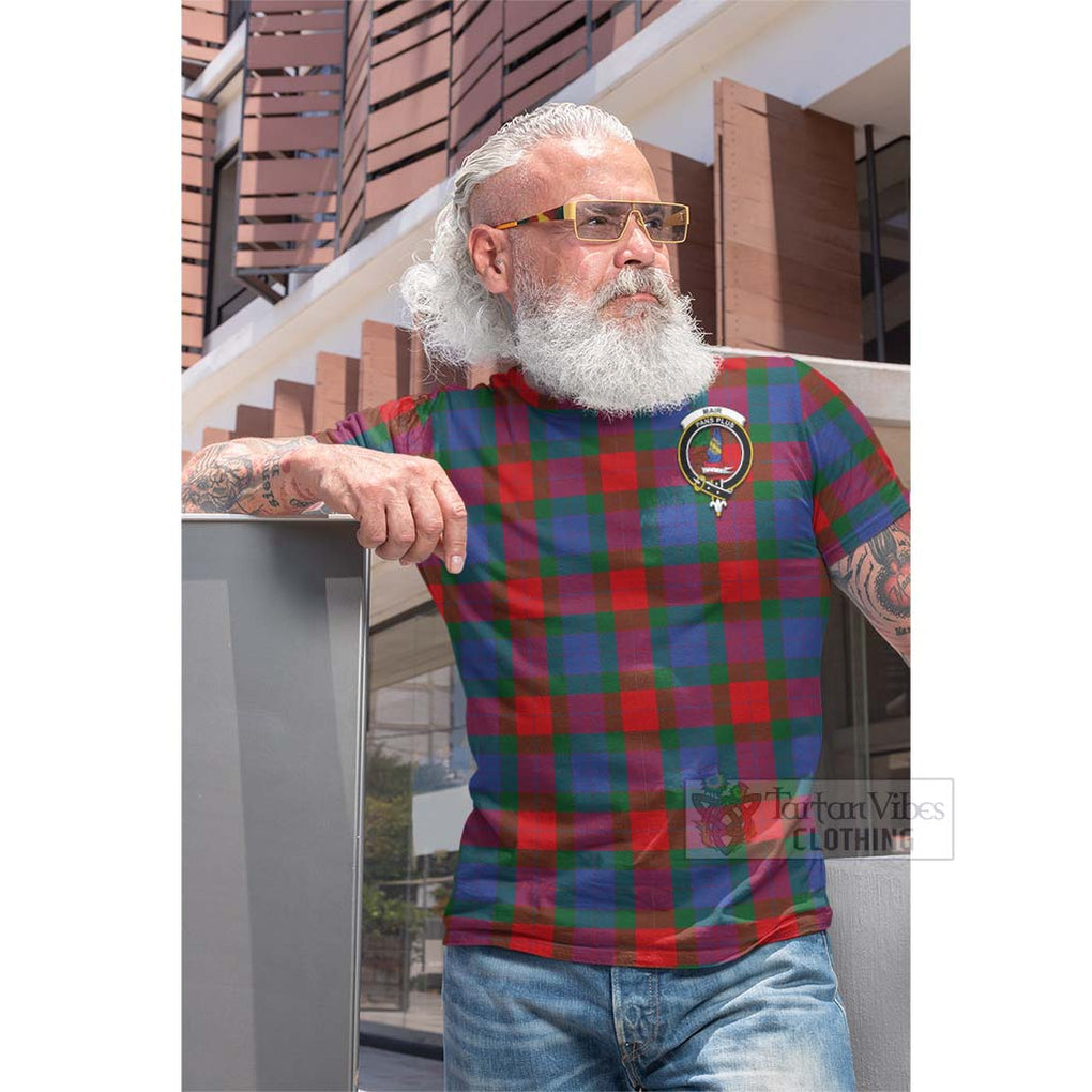 Mar Tartan Cotton T-shirt with Family Crest Celtic Skull Style - Tartan Vibes Clothing