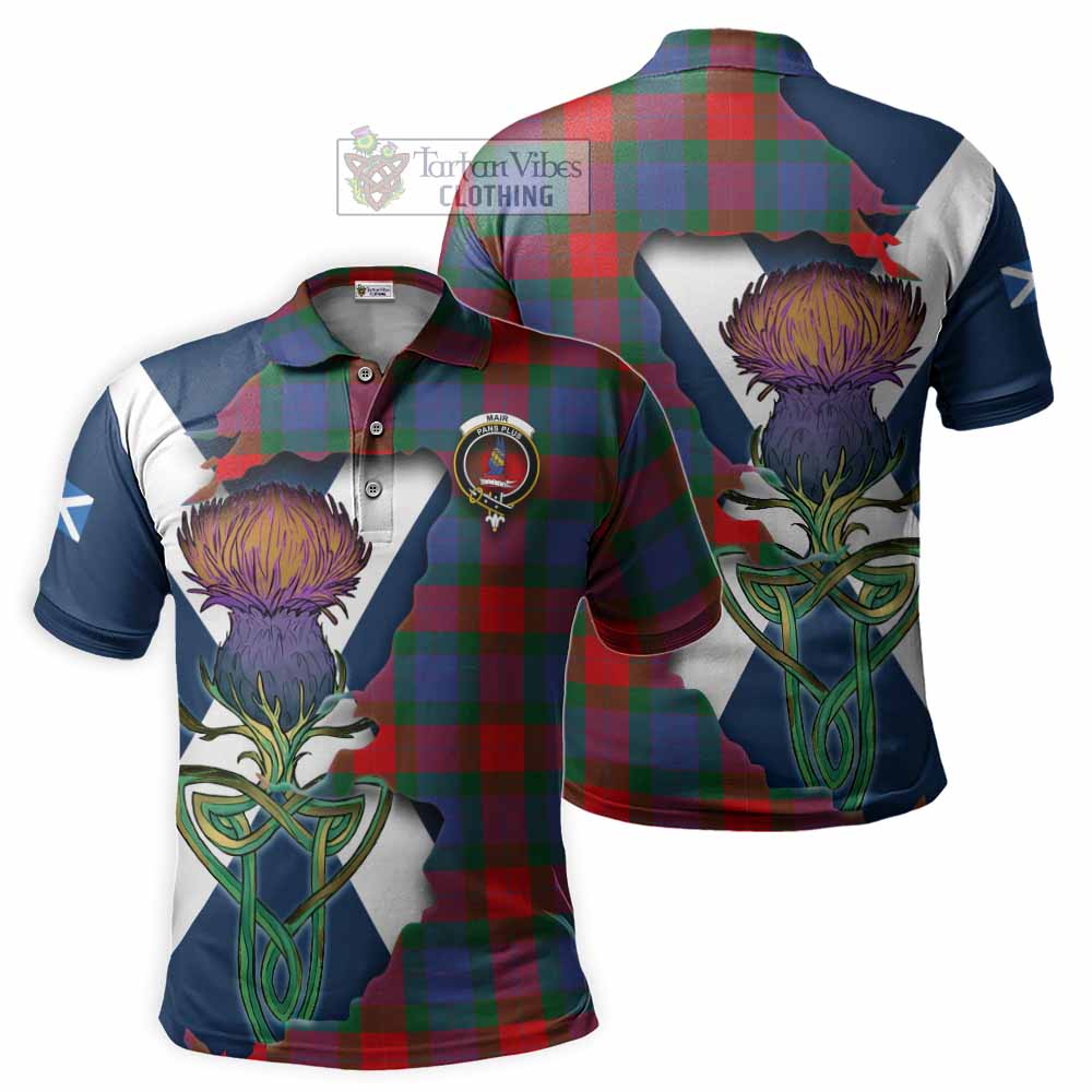Mar Tartan Family Crest Polo Shirt Scottish Thistle Celtic Inspired - Tartan Vibes Clothing