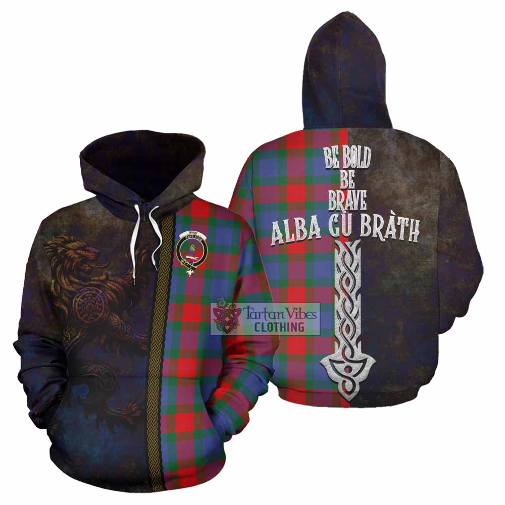 Mar Tartan Family Crest Hoodie Alba Gu Brath Be Brave Lion Ancient Style - Tartan Vibes Clothing