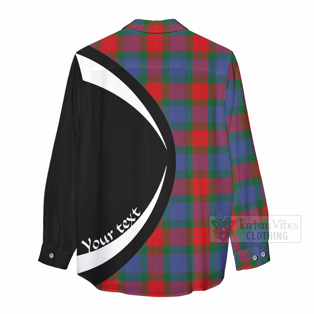 Mar Tartan Women's Casual Shirt with Family Crest Circle Style - Tartan Vibes Clothing