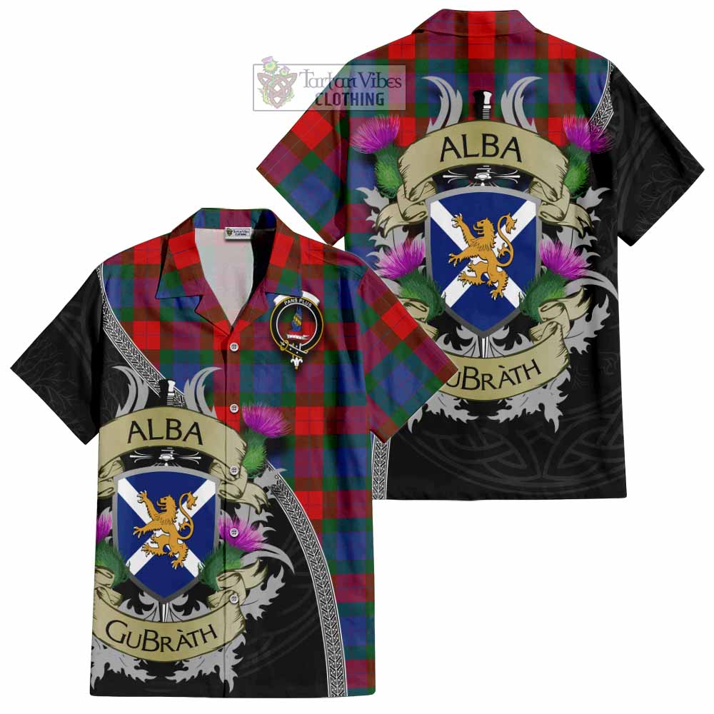 Mar Tartan Family Crest Hawaiian Shirt Lion Rampant Royal Thistle Shield Celtic Inspired - Tartan Vibes Clothing