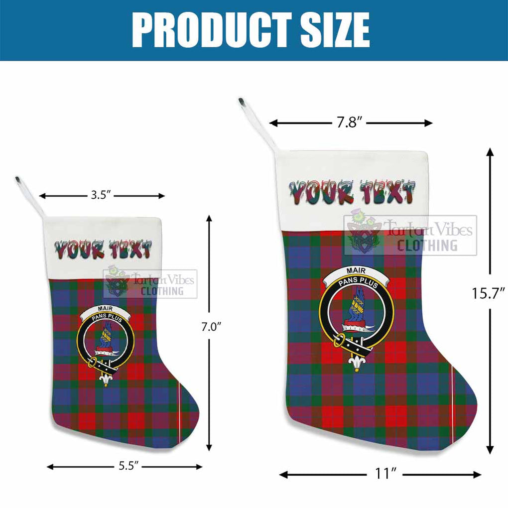 Mar Tartan Family Crest Christmas Stocking with Personalized Text - Tartan Vibes Clothing