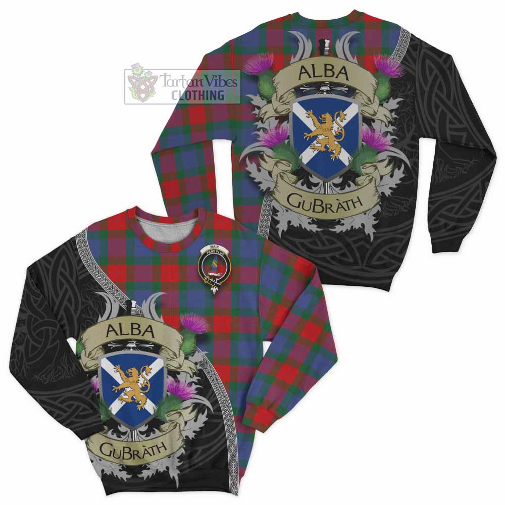 Mar Tartan Family Crest Sweatshirt Lion Rampant Royal Thistle Shield Celtic Inspired - Tartan Vibes Clothing