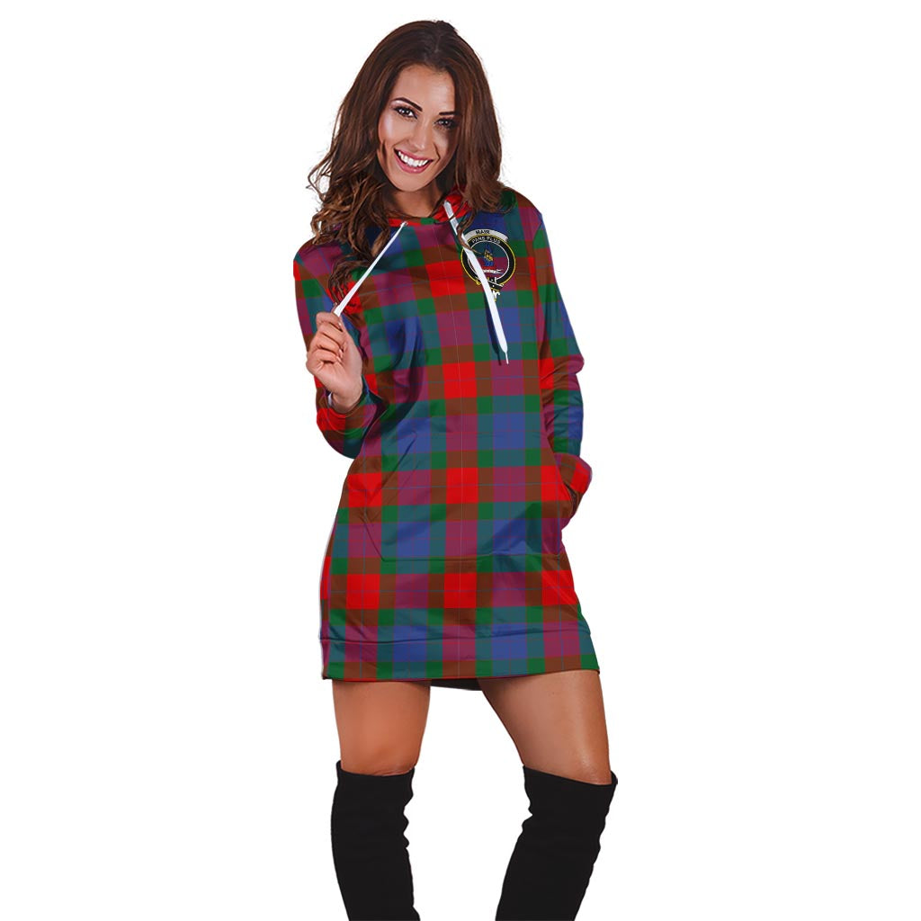Mar Tartan Hoodie Dress with Family Crest - Tartan Vibes Clothing